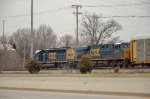 CSX SD40-2 and ES40DC leading a train